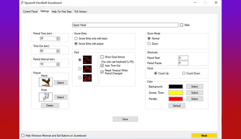 Eguasoft Handball Scoreboard 4.8.4.0