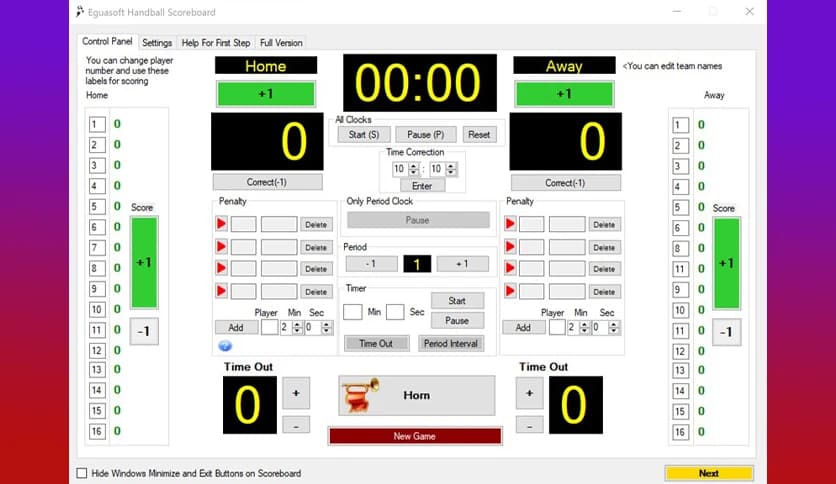 Eguasoft Handball Scoreboard 4.8.4.0