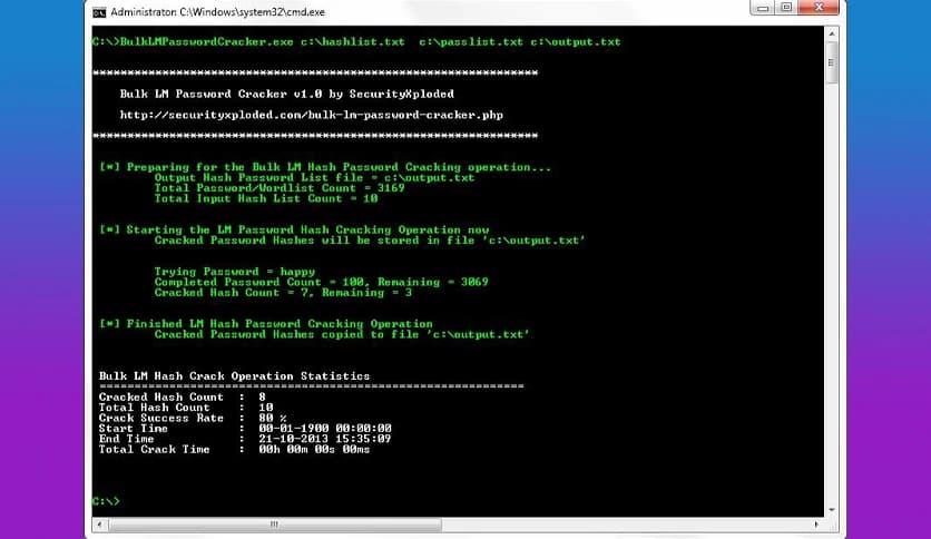 Bulk LM Password Cracker