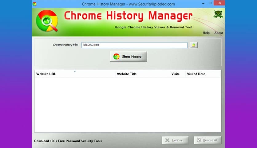 Chrome History Manager