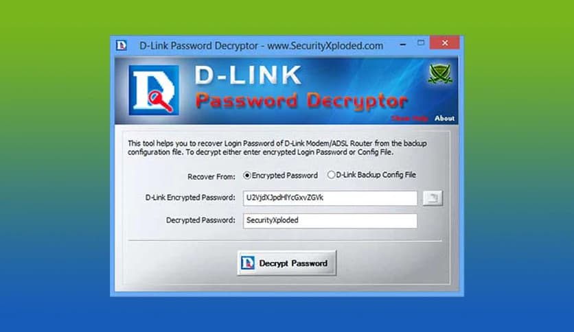 DLink Password Decryptor