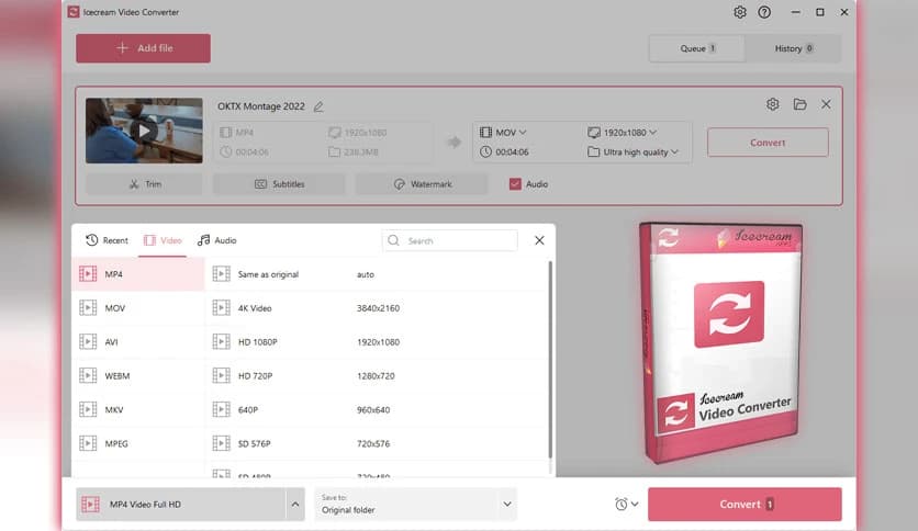 Icecream Video Converter Pro 1.49