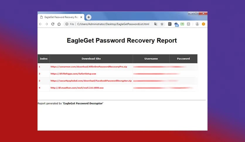 EagleGet Password Decryptor