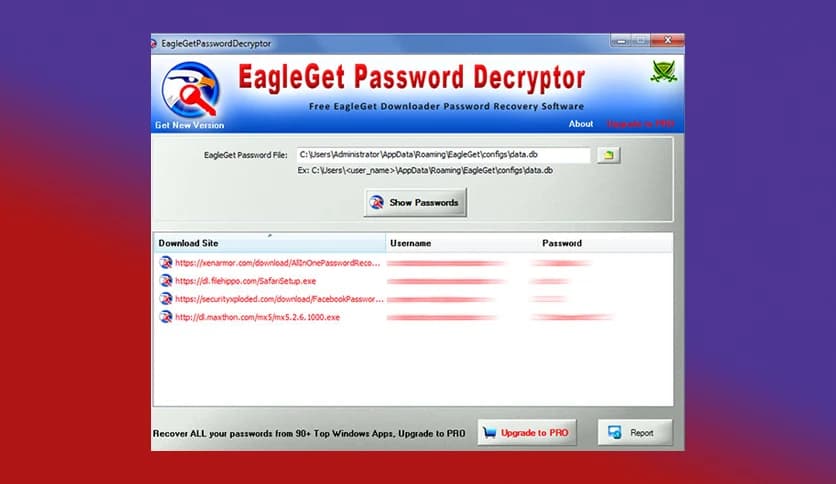 EagleGet Password Decryptor