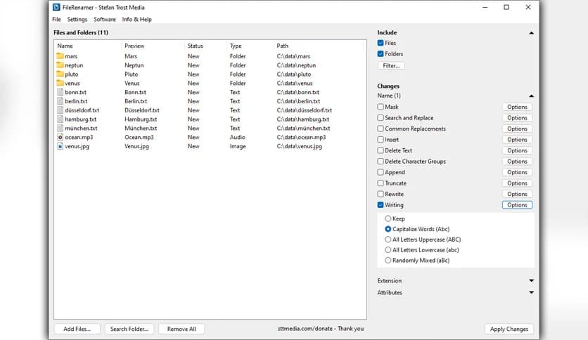 Stefan Trost File Renamer 24.8.29