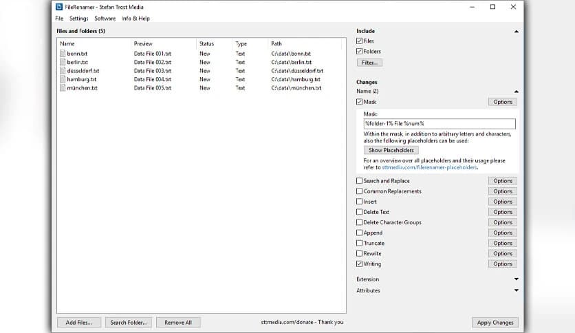 Stefan Trost File Renamer 24.8.29
