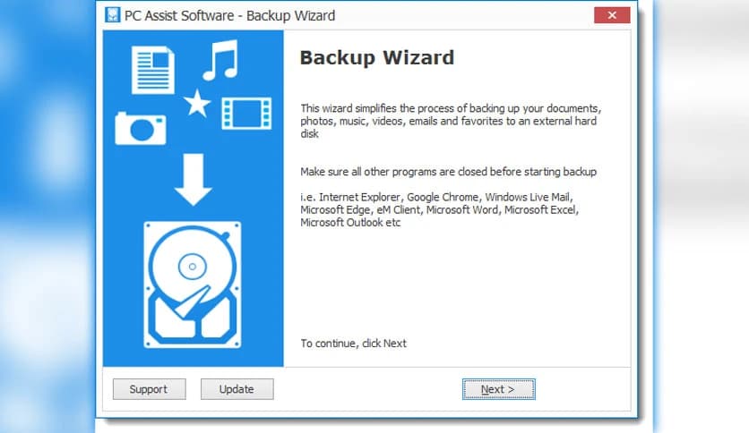 PC Assist Backup Wizard 2.8
