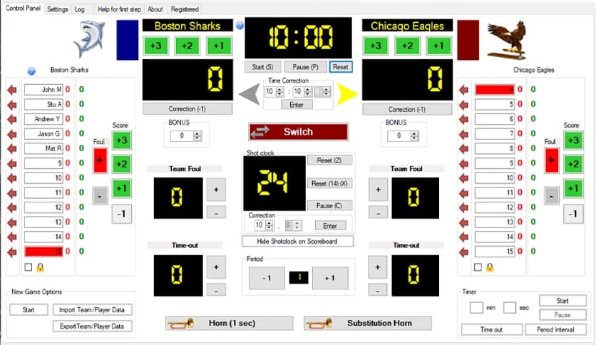 Eguasoft Basketball Scoreboard Pro 4.6.4