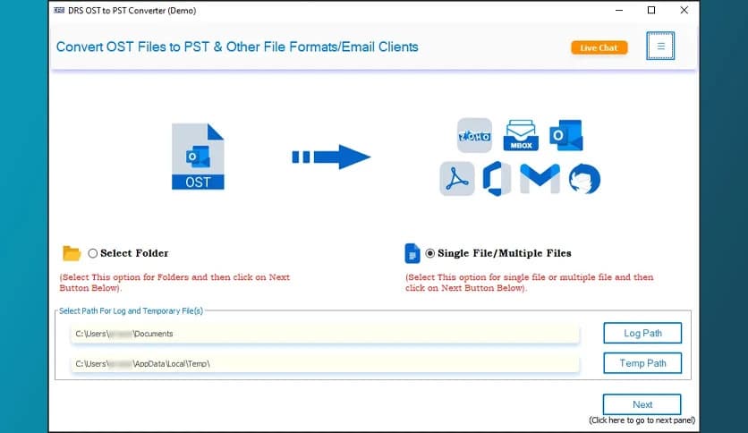 MigrateEmails OST to PST Converter