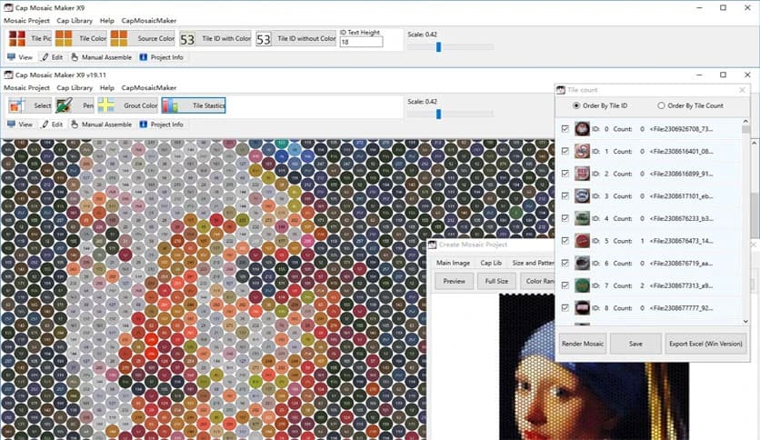 EzMosaic Cap Mosaic Maker X9 v20.2