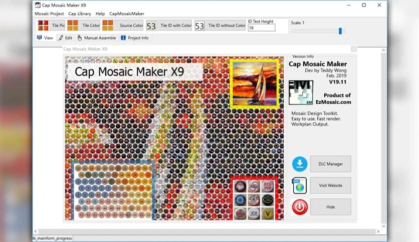 EzMosaic Cap Mosaic Maker X9 v20.2