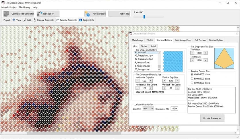 EzMosaic Tile Mosaic Maker X9 v17.13