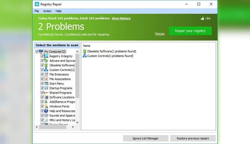 Glary Registry Repair Free 6.0.1.18