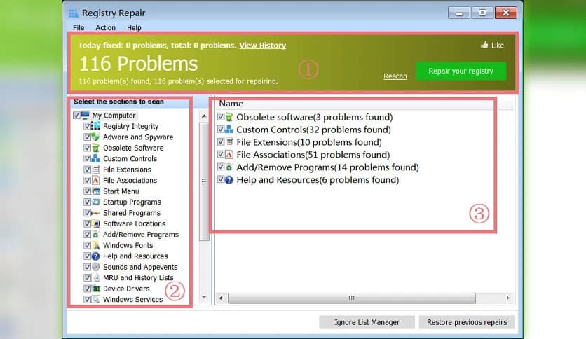 Glary Registry Repair Free 6.0.1.18