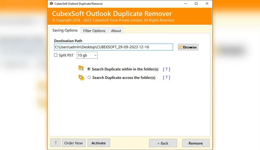 CubexSoft Outlook Duplicate Remover