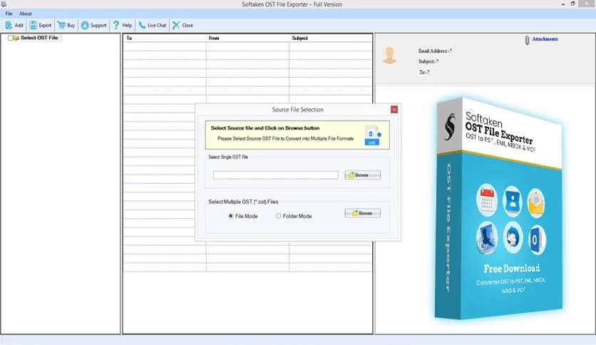 Softaken OST To PST Converter