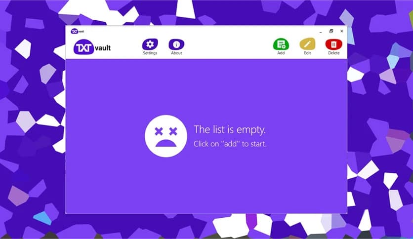 TXTvault Password Manager 1.1.0
