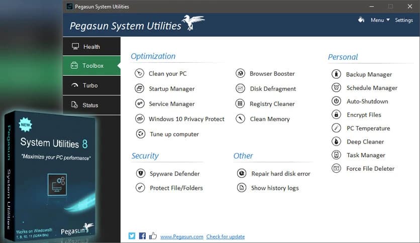 Pegasun System Utilities 9.3.5