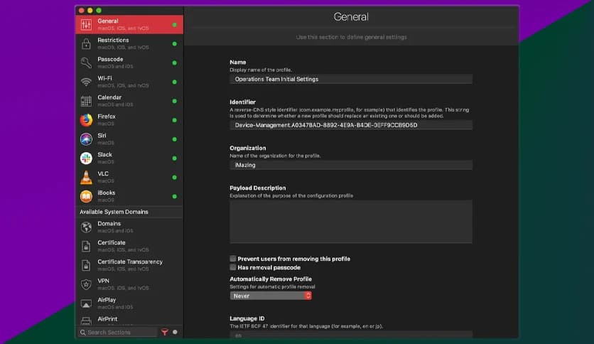 iMazing Profile Editor