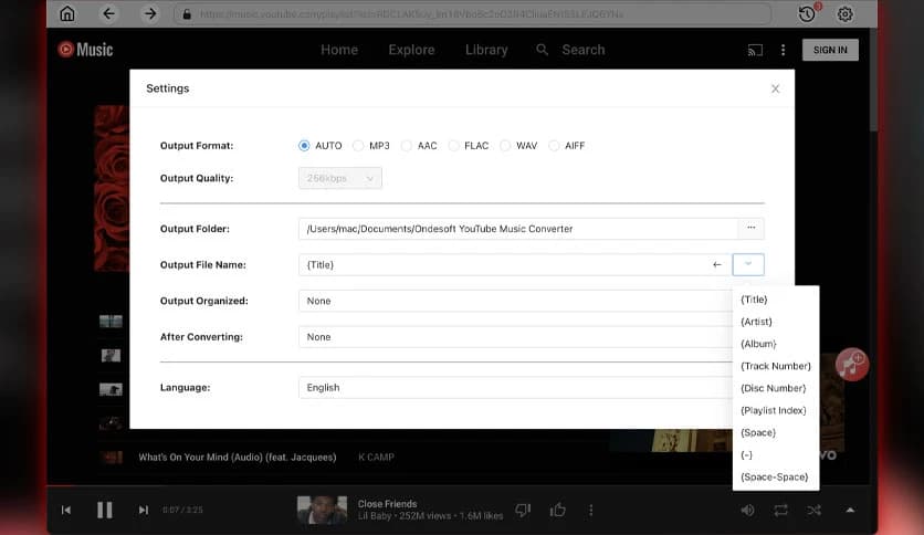Ondesoft YouTube Music Converter 1.2.5
