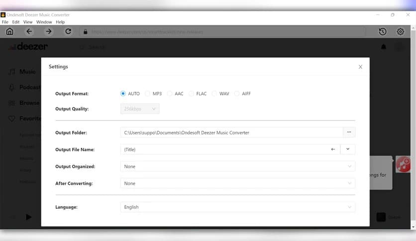 Ondesoft Deezer Music Converter 1.2.4