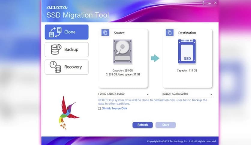ADATA SSD Migration Tool 1.0.0.2