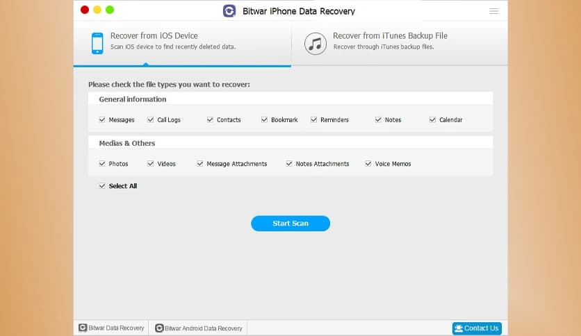 Bitwar iPhone Data Recovery
