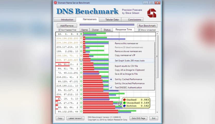 Gibson Research DNSBench