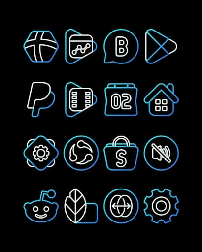 AquaLine Blue – Icon Pack 58