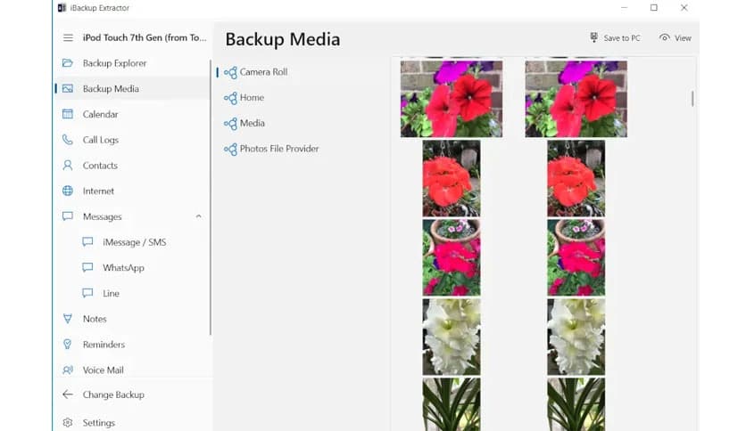 Wide Angle iBackup Extractor