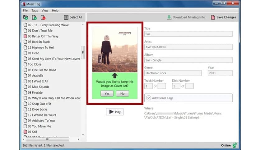 Wide Angle Music Tag