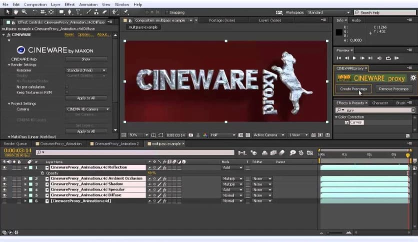 Aescripts CINEWARE proxy 1.32 for After Effects