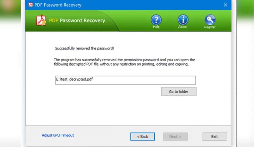 Top Password PDF Password Recovery 2.50