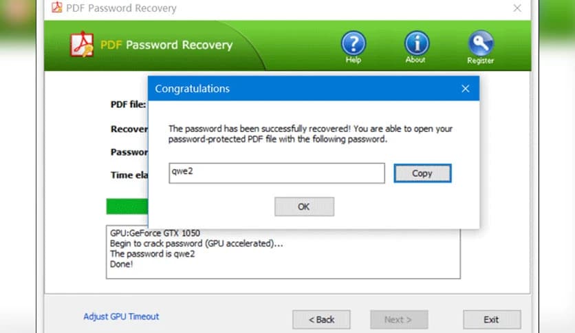Top Password PDF Password Recovery 2.50
