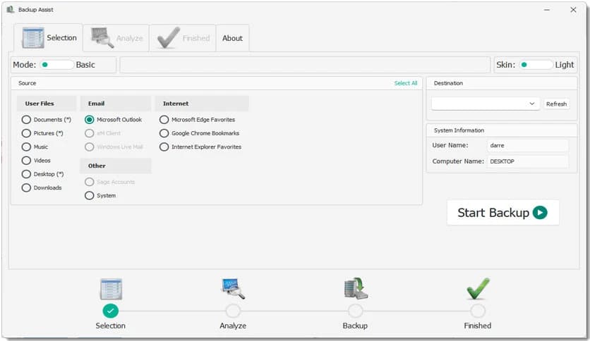 PC Assist Backup Assist