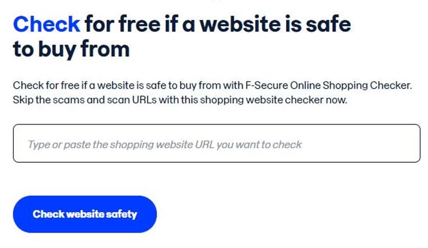 F‑Secure Online Shopping Checker