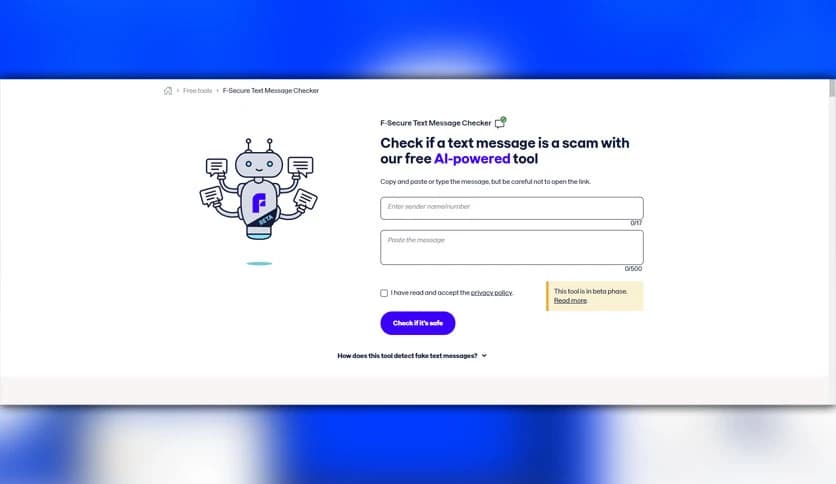 F‑Secure Text Message Checker