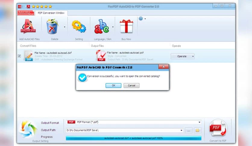 FoxPDF AutoCAD to PDF Converter