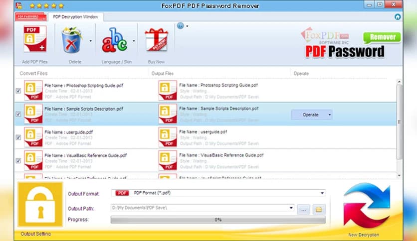 FoxPDF PDF Password Remover