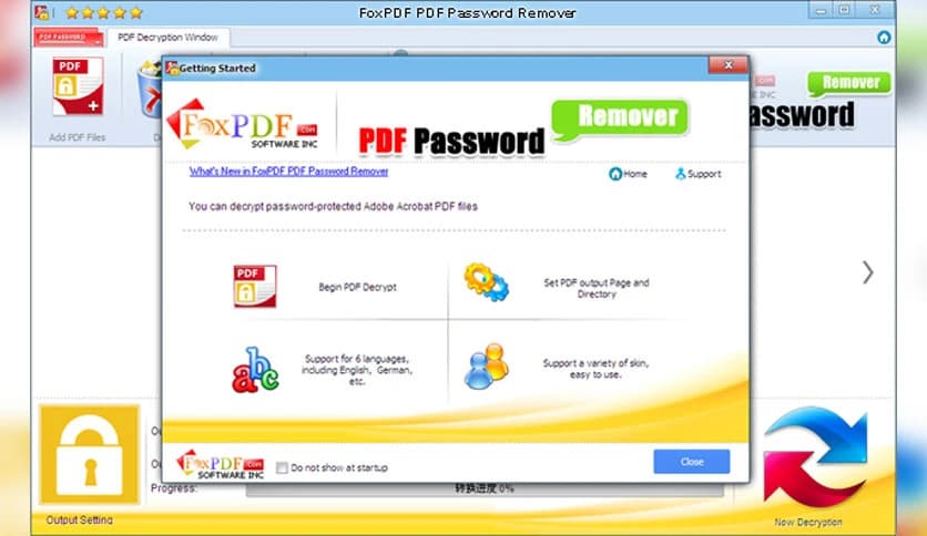 FoxPDF PDF Password Remover