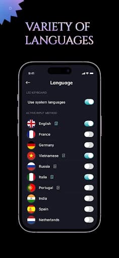 LED Keyboard: Colorful Light 16.5.8