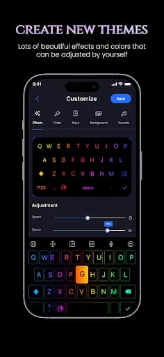 LED Keyboard: Colorful Light 16.5.8