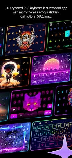 LED Keyboard: Colorful Light 16.5.8