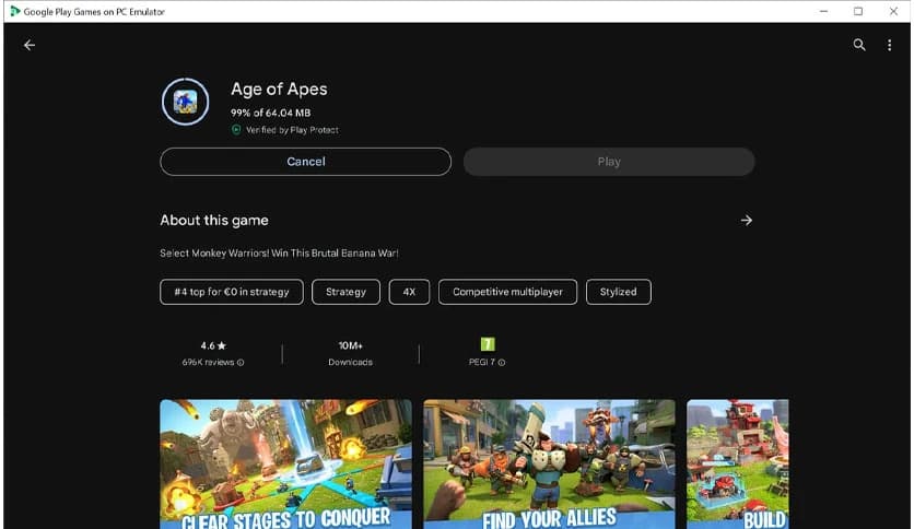 Google Play Games on PC Developer Emulator