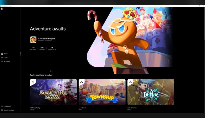 Google Play Games For PC