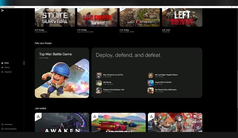 Google Play Games For PC