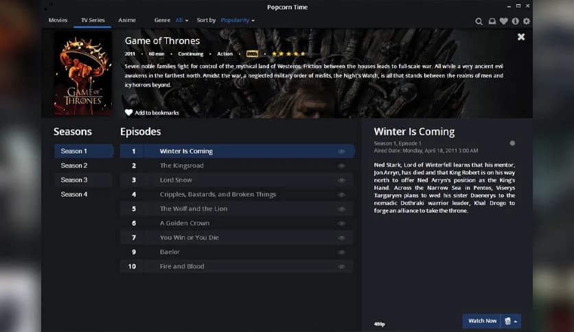 Popcorn Time Desktop Latest