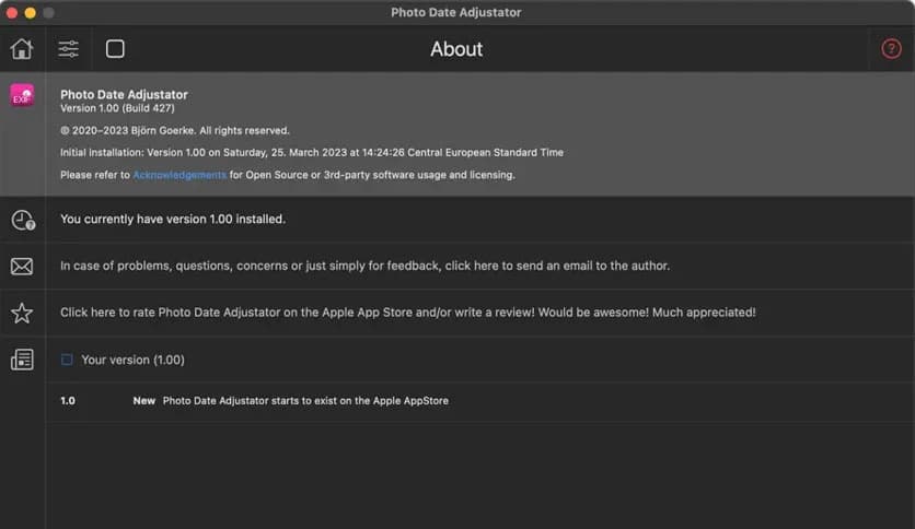 Photo Date Adjustator