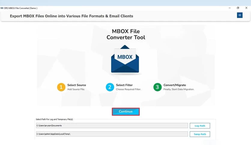 MigrateEmails MBOX Migrator