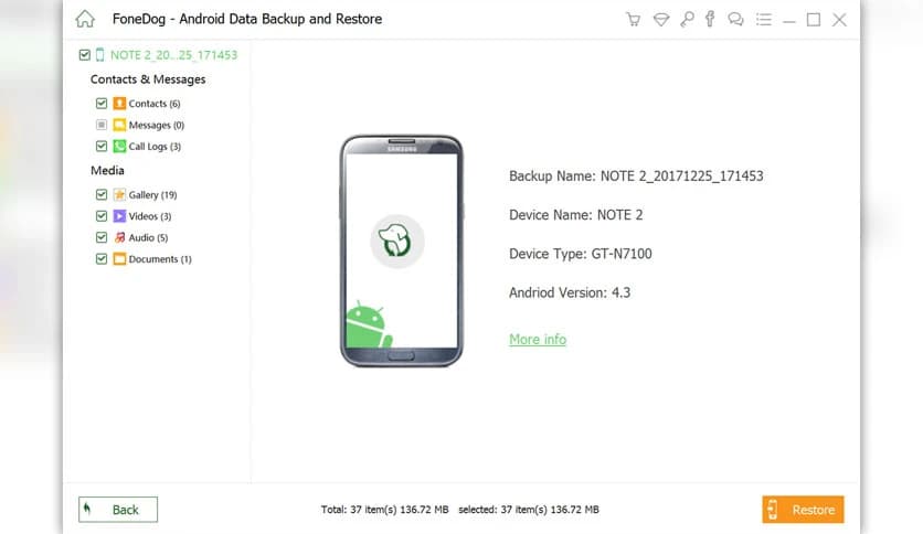 FoneDog Android Data Backup & Restore